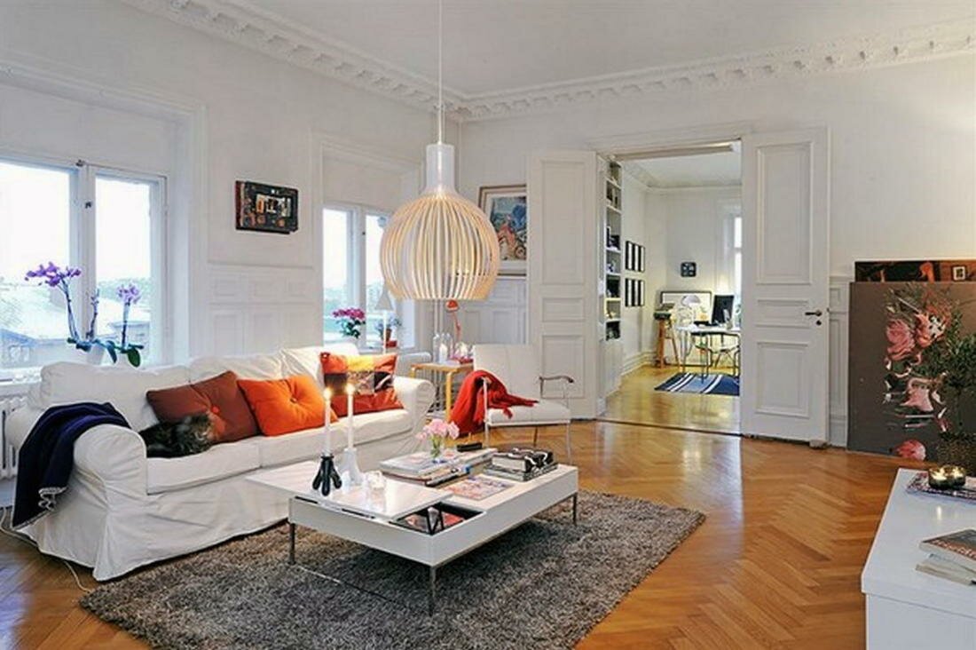 Уют под крышей — квартира в скандинавском стиле Уют под крышей квартира в скандинавском стиле 06